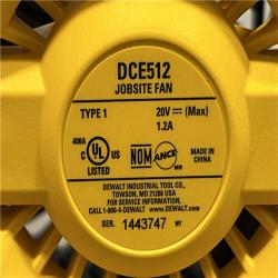 AS-IS DEWALT 20V MAX Jobsite Fan (Tool Only)