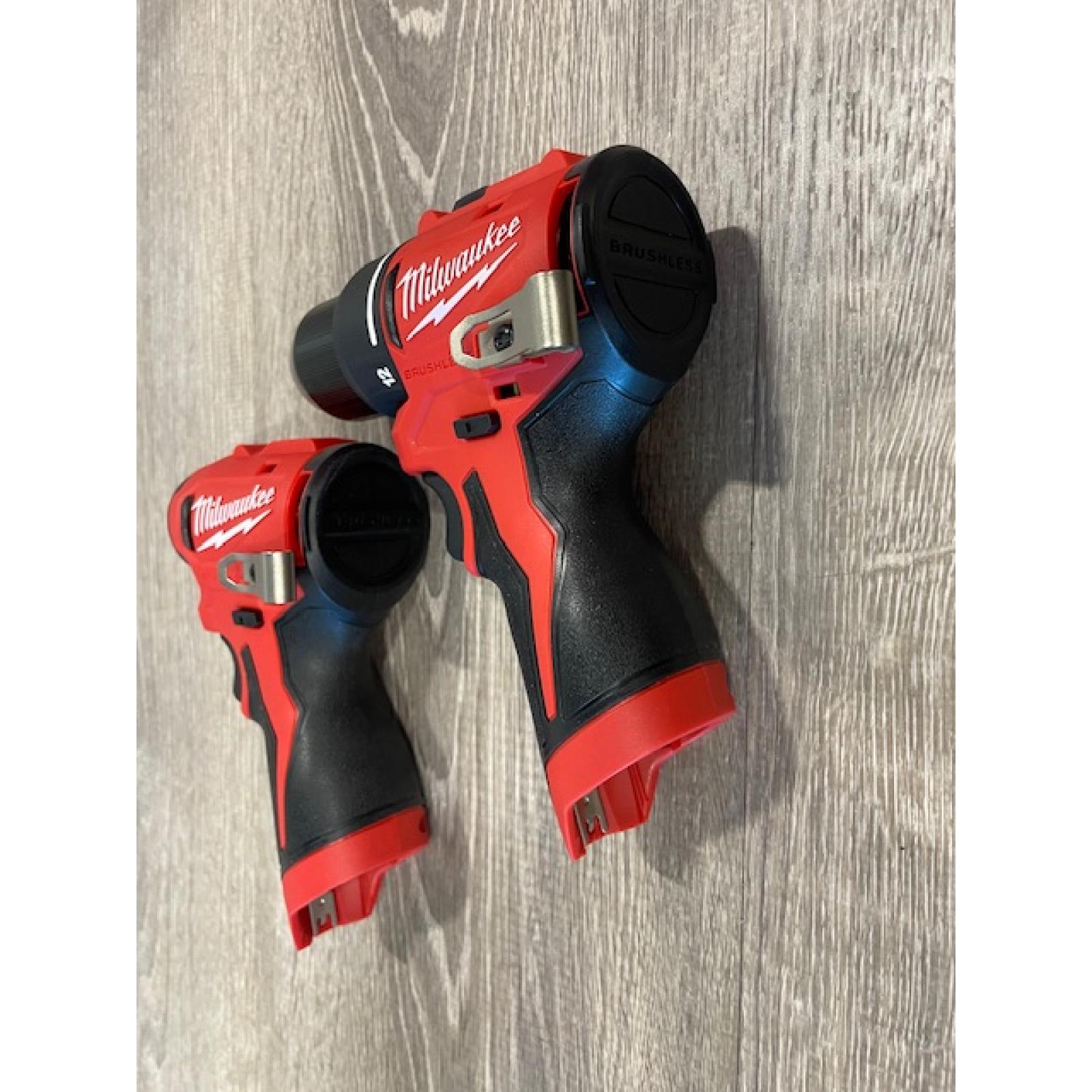 AS-IS Milwaukee 12-Volt Lithium-Ion Brushless Cordless Subcompact Drill and Impact Driver Combo Kit
