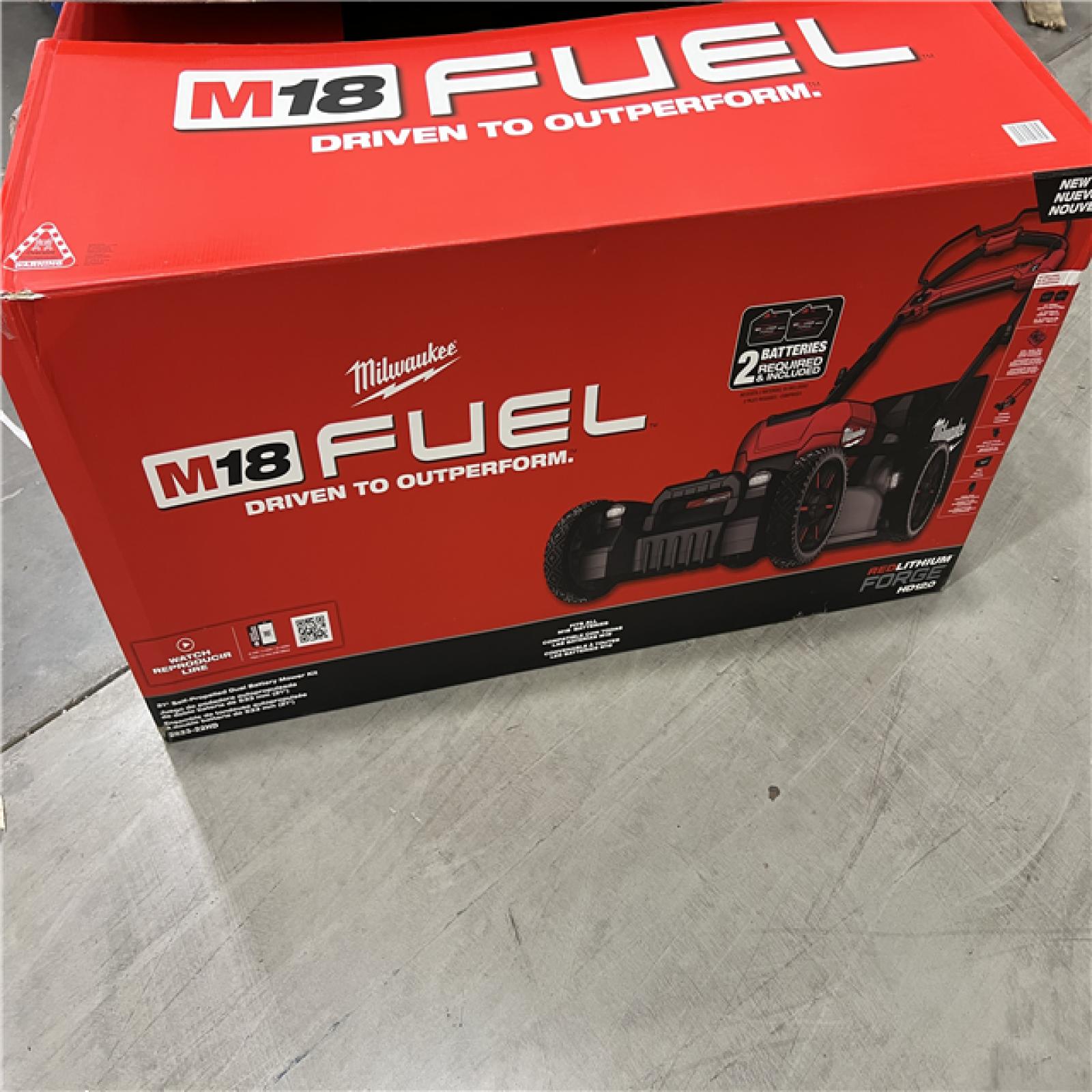 AS-IS Milwaukee M18 FUEL Brushless Cordless 21 in. Walk Behind Dual Battery Self-Propelled Mower W/(2) 12.0Ah Battery and Rapid Charger