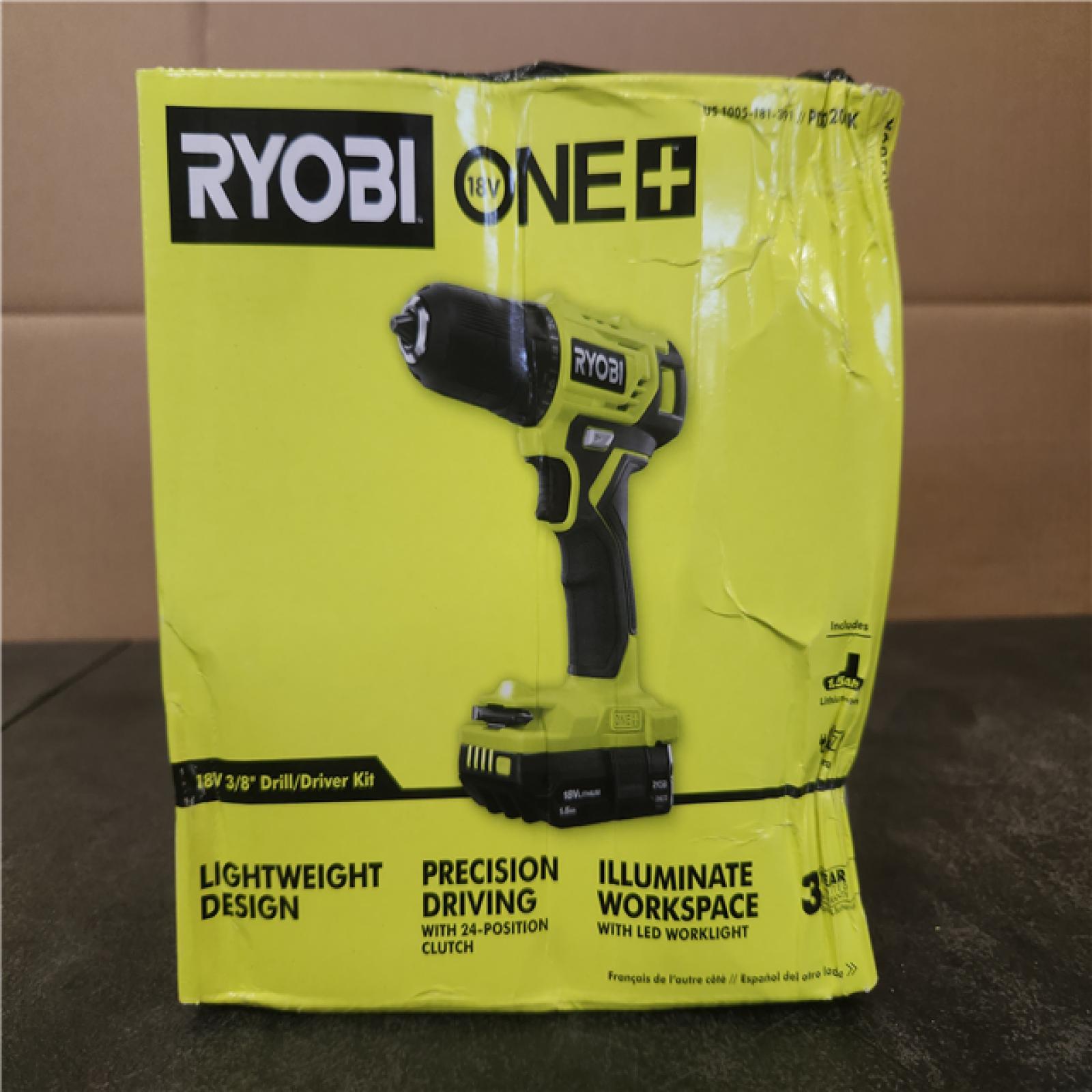 Phoenix NEW RYOBI ONE+ 18V Cordless 3/8 in. Drill/Driver Kit with Compact Battery and Charger SEALED