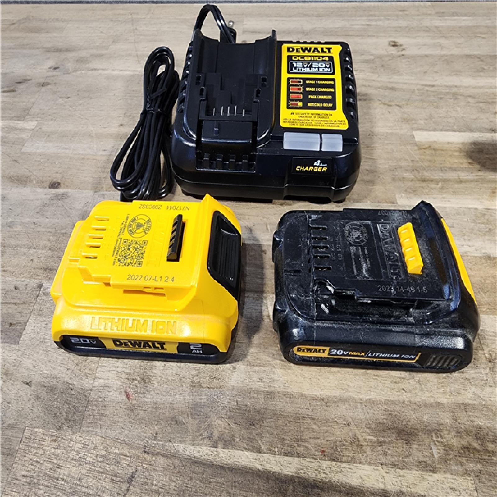 HOUSTON LOCATION - AS-IS DEWALT 2 TOOL COMBO KIT W/ (2) BATTERY & CHARGER