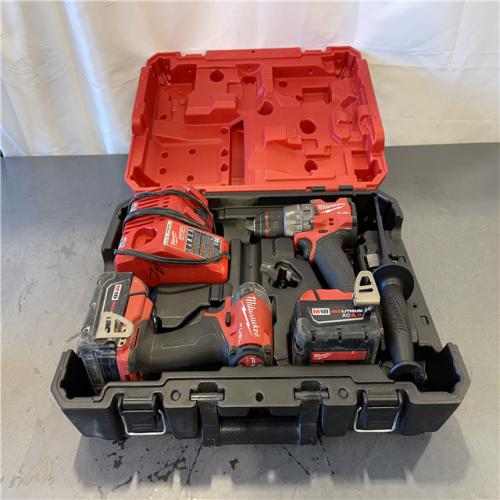 AS-IS - MILWAUKEE FUEL 18V Lithium-Ion Brushless Cordless Hammer Drill and Impact Driver Combo Kit