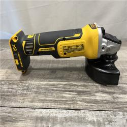 AS-IS DEWALT 20V MAX XR Cordless Brushless 4.5 in. Slide Switch Small Angle Grinder with Kickback Brake (Tool Only)
