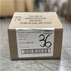 DALLAS LOCATION- NEW! DURACELL CR123 3-Volt High Power Lithium Battery (2 Pack) (72 BATTERIES TOTAL)