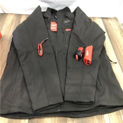 AS-IS Milwaukee Men's 3X-Large 12V Lithium-Ion Cordless TOUGHSHELL Black Heated Jacket with