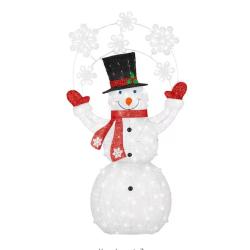 NEW! - Home Accents Holiday 6 ft. Icicle Shimmer LED Juggling Snowman Holiday Yard Decoration Y29