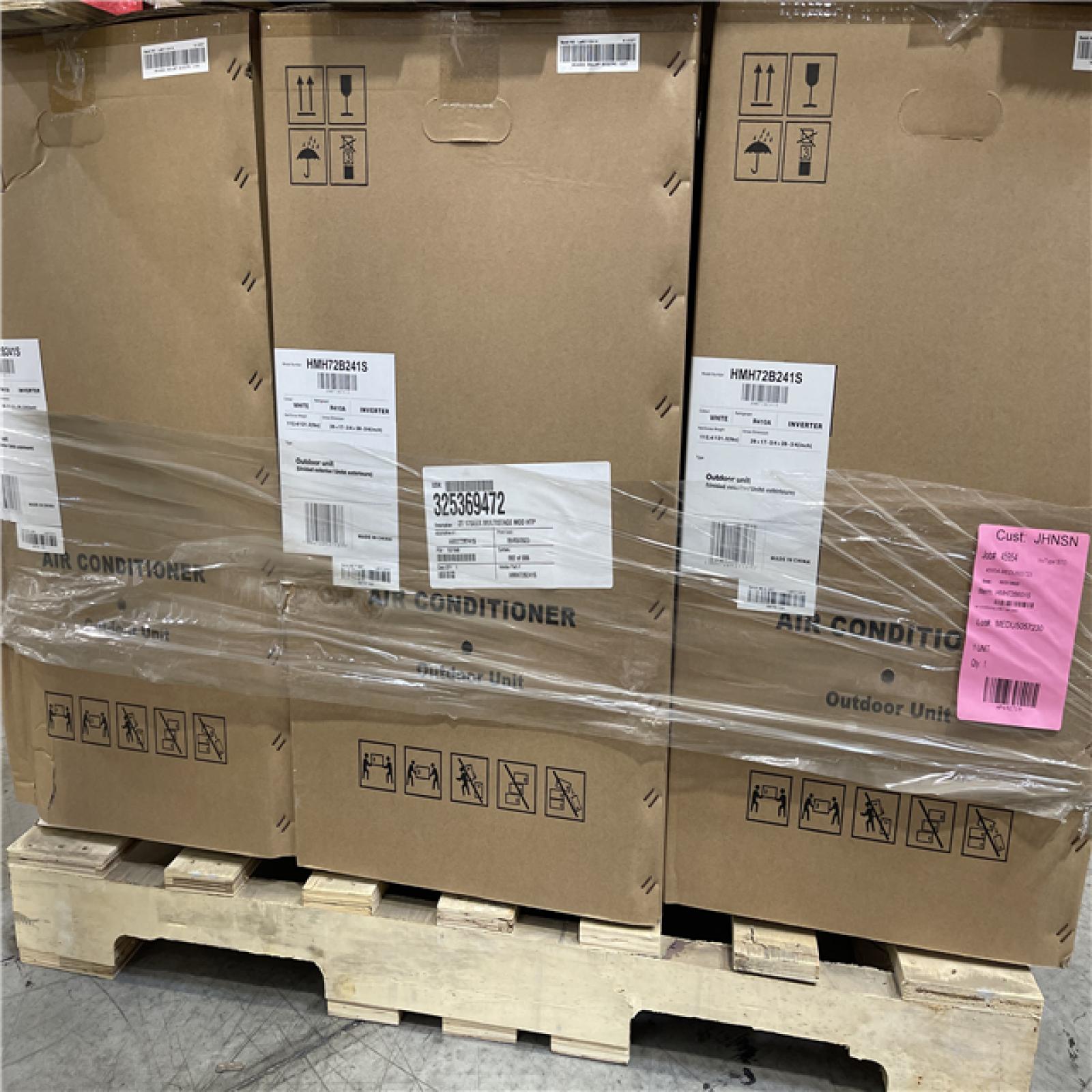 DALLAS LOCATION - Johnson Controls 2T 17SEER MULTISTAGE MOD HTP(OUTDOOR UNIT) PALLET-(3 UNITS)