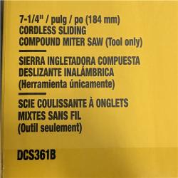 NWE - 20V MAX Cordless 7-1/4 in. Sliding Miter Saw (Tool Only)