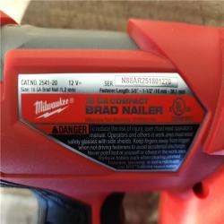 HOUSTON LOCATION - AS-IS Milwaukee  FUEL 12-Volt Lithium-Ion Brushless Cordless 18-Gauge 1-1/2 in. Compact Brad Nailer (Tool Only)