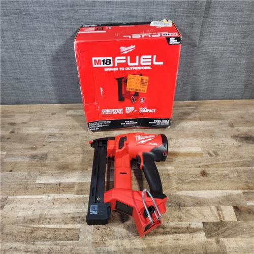 HOUSTON LOCATION - AS-IS (APPEARS LIKE NEW) Milwaukee FUEL 18-Volt Lithium-Ion Brushless Cordless 18-Gauge 1/4 in. Narrow Crown Stapler (Tool-Only)
