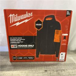 NEW - Milwaukee Men's Medium 12-Volt Lithium Ion Cordless Black Heated Hooded Jacket (Jacket Only)