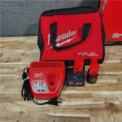 HOUSTON LOCATION - AS-IS Milwaukee  FUEL 12-Volt Lithium-Ion Brushless Cordless Hammer Drill and Impact Driver Combo Kit