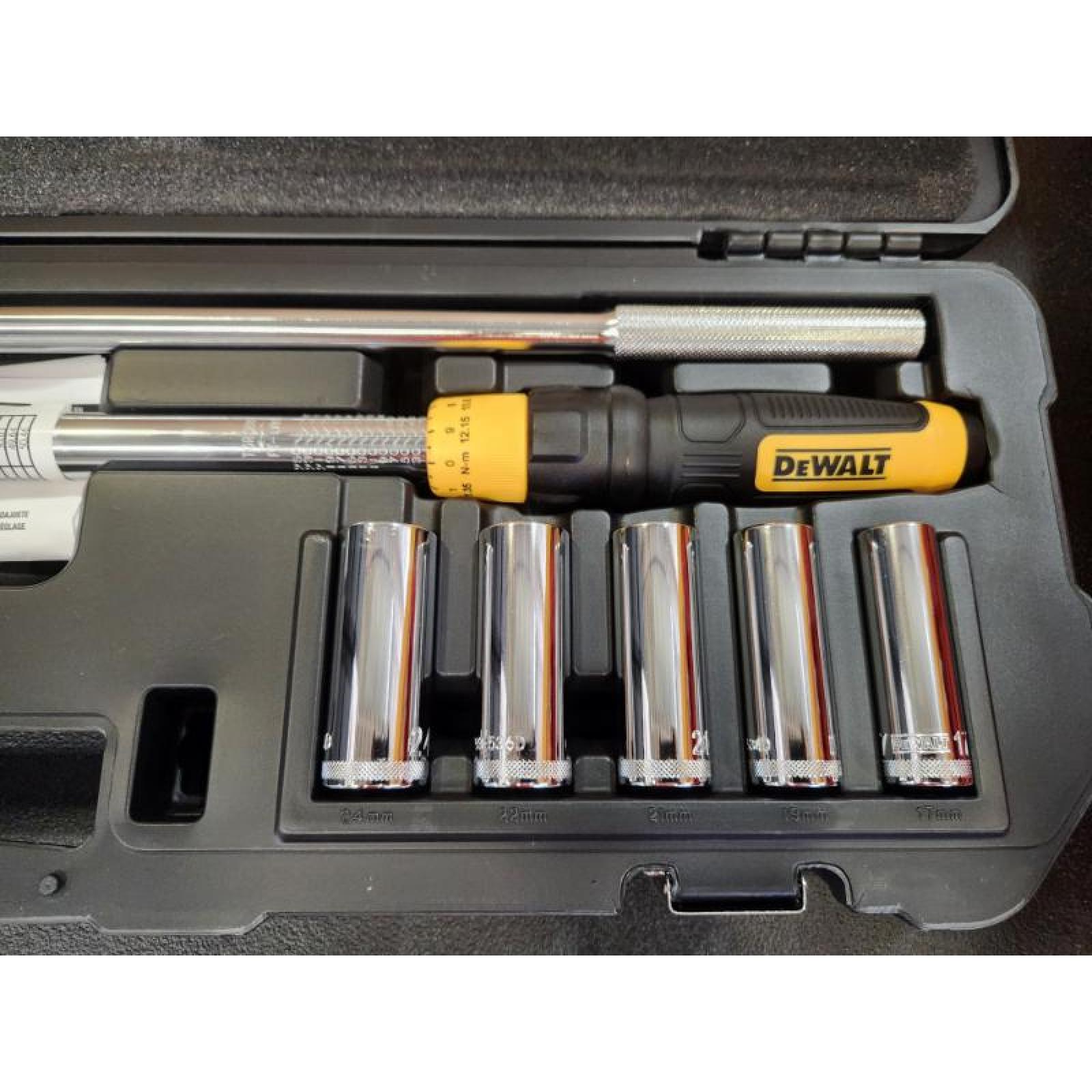 Phoenix NEW DEWALT 1/2 in. Drive Torque Wrench Tire Change Kit (7-Piece)