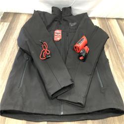 AS-IS Milwaukee Men's X-Large 12-Volt Lithium-Ion Cordless Tough Shell Black Heated Jacket with