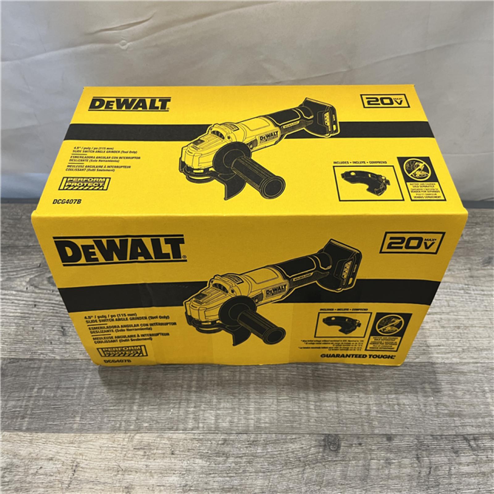 NEW - DEWALT 20-Volt MAX Cordless Brushless 4-1/2 in. Angle Grinder with Slide Switch (Tool Only)