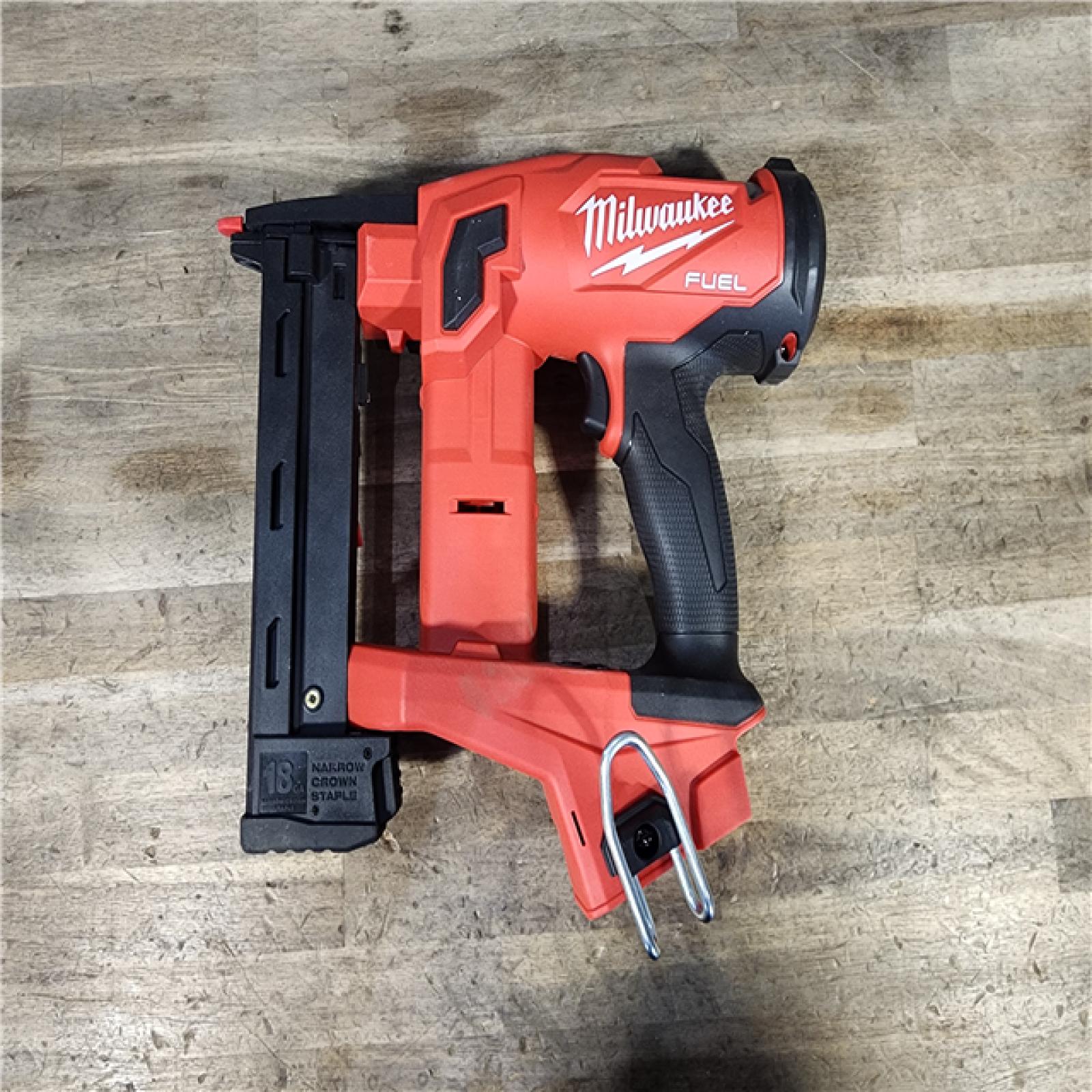 HOUSTON LOCATION - AS-IS MILWAUKEE FUEL 18V Cordless 18-Gauge 1/4 in. Narrow Crown Stapler (Tool-Only)