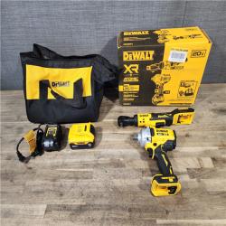 HOUSTON LOCATION - AS-IS DEWALT 20-Volt Lithium-Ion 2-Tool Cordless Combo Kit with 5.0 Ah Battery and Charger