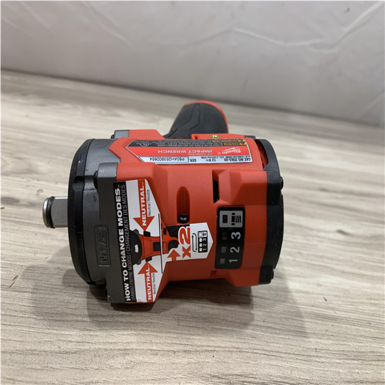 AS-IS Milwaukee FUEL 12V Lithium-Ion Brushless Cordless Stubby 1/2 in. Impact Wrench (Tool-Only)