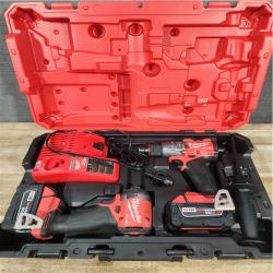 Houston Location AS-IS Milwaukee FUEL 18V Lithium-Ion Brushless Cordless Hammer Drill and Impact Driver Combo Kit