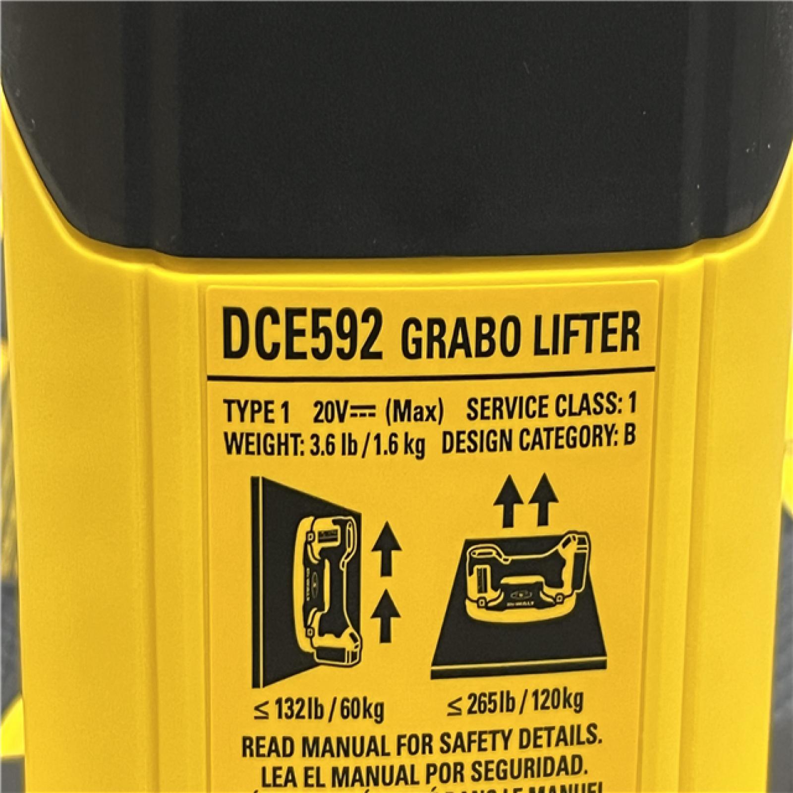 LIKE NEW - DEWALT 20-Volt Max Cordless GRABO Lifter (Tool Only)