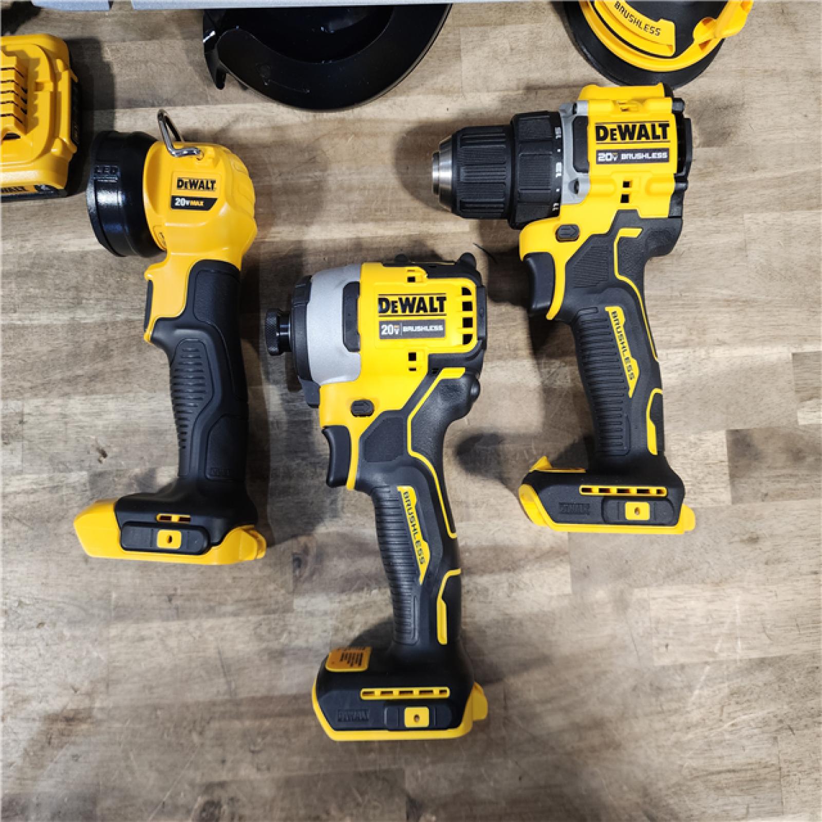 HOUSTON LOCATION - AS-IS DEWALT 20-Volt MAX Lithium-Ion Cordless 5-Tool Combo Kit with 2.0 Ah Battery, 5.0 Ah Battery and Charger
