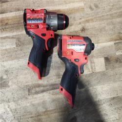 HOUSTON LOCATION - AS-IS Milwaukee M12 FUEL Cordless 2-Tool Combo Kit: 1/2Hammer Drill  1/4Hex Impact Driver 3497-22