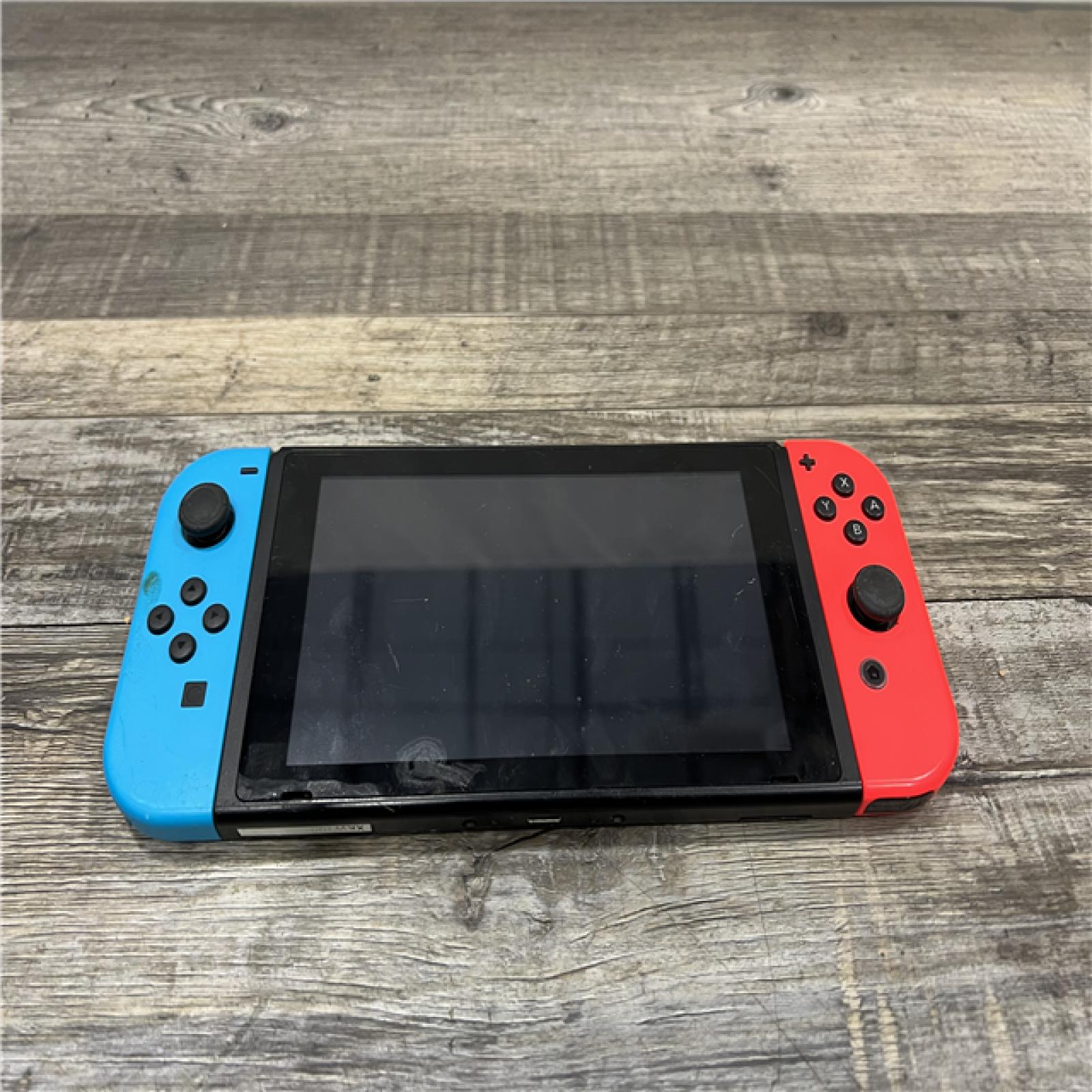 AS-IS Nintendo Switch with Neon Blue and Neon Red Joy-Con