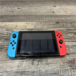 AS-IS Nintendo Switch with Neon Blue and Neon Red Joy-Con