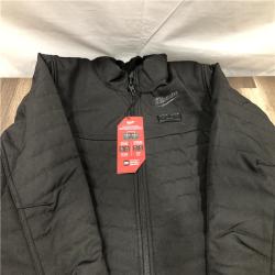 AS-IS Milwaukee Women's Large 12-Volt Lithium-Ion Cordless AXIS Black Heated Quilted Jacket Kit
