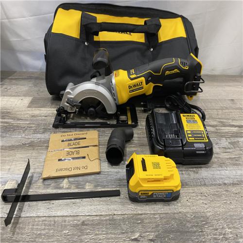 AS-IS DEWALT Atomic 20-Volt Maximum Lithium-Ion Cordless Brushless 4-1/2 in. Circular Saw Kit