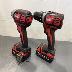 AS-IS - Milwaukee M18 18V Lithium-Ion Cordless Drill Driver/Impact Driver Combo Kit