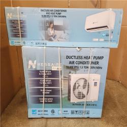 Phoenix NEW Hessaire DIY 21 SEER2 18 000 BTU WiFi 1.5-Ton Ductless Mini Split Air Conditioner  Heat Pump  Variable Speed Inverter-208V/230V (SEALED)