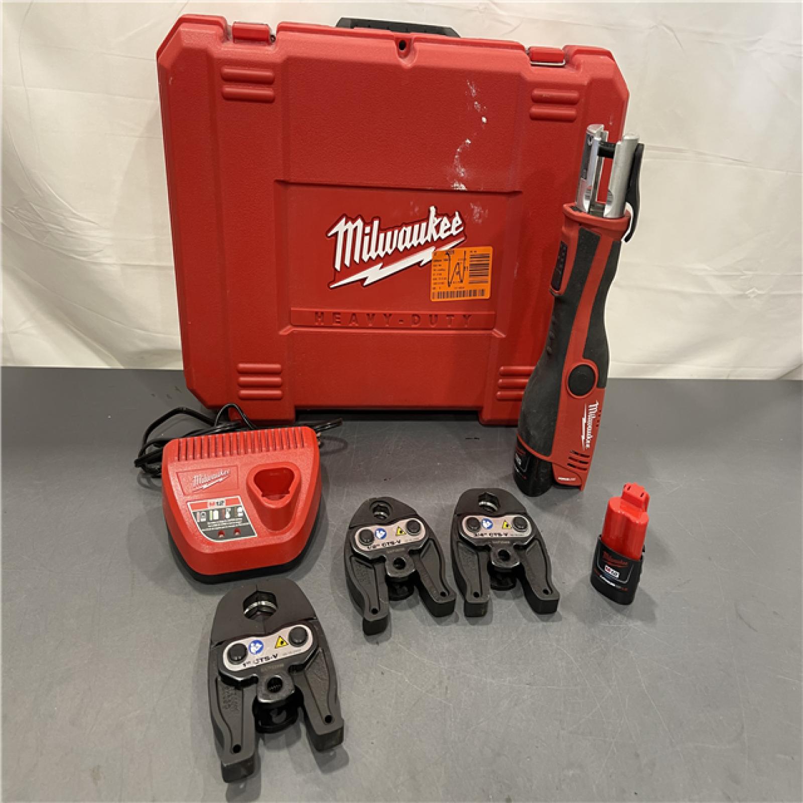 AS-IS - MILWAUKEE 12-Volt Lithium-Ion Force Logic Cordless Press Tool Kit