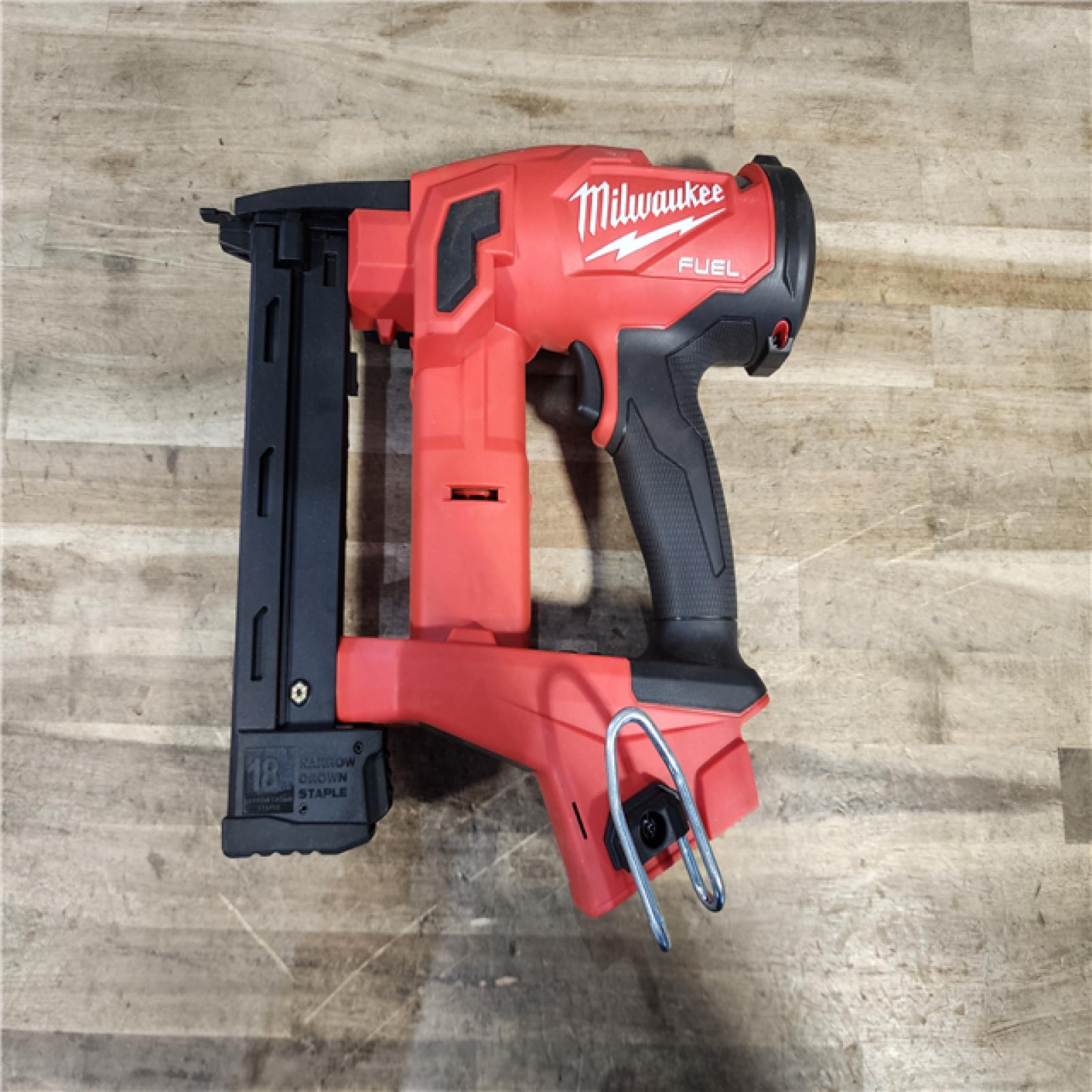 HOUSTON LOCATION - AS-IS MILWAUKEE FUEL 18-Volt Lithium-Ion Brushless Cordless 18-Gauge 1/4 in. Narrow Crown Stapler (Tool-Only)
