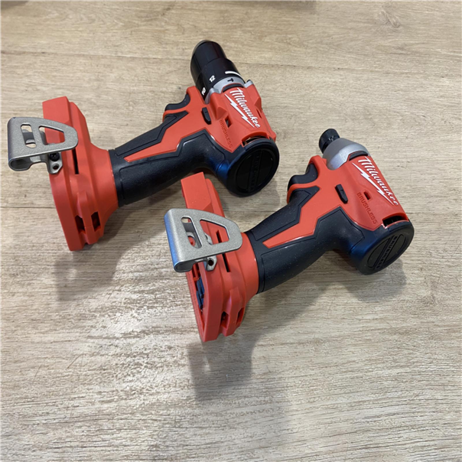 AS-IS Milwaukee 18-Volt Lithium-Ion Brushless Cordless Compact Hammer Drill/Impact Combo Kit