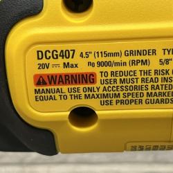 AS-IS DEWALT 20-Volt MAX Cordless Brushless 4-1/2 in. Angle Grinder with Slide Switch (Tool Only)