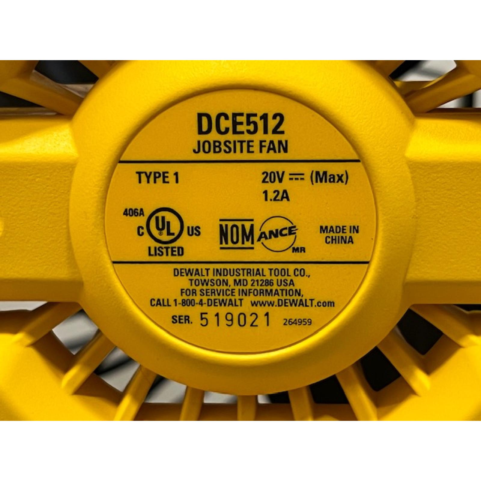 AS-IS DEWALT 20V MAX Jobsite Fan (Tool Only)