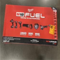 NEW! - Milwaukee M18 FUEL 18V Lithium-Ion Brushless Cordless Combo Kit with Two 5.0 Ah Batteries  1 Charger  2 Tool Bags (7-Tool)