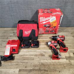 HOUSTON LOCATION - AS-IS Milwaukee 18V Lithium-Ion Cordless Drill Driver/Impact Driver Combo Kit