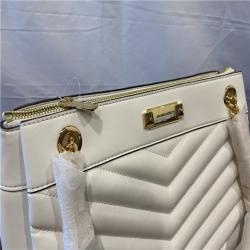 NEW! Michael Kors Whitney Medium Quilted Tote Bag - White
