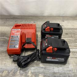 AS-IS Milwaukee 18-Volt Lithium-Ion High Output Battery Starter Kit with Two 6.0 Ah Battery and Charger