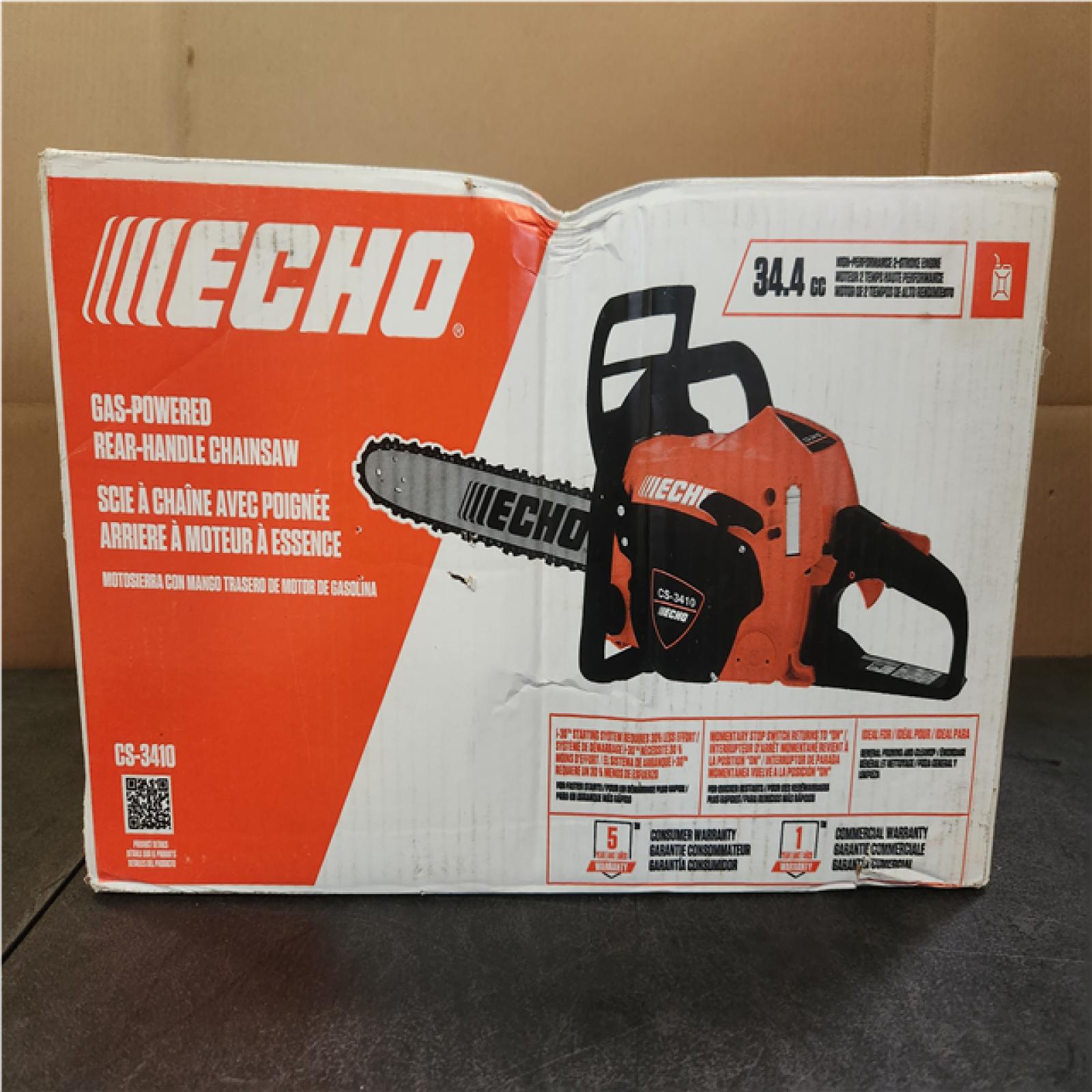 Phoenix NEW ECHO 14 in. 34.4 cc Gas 2-Stroke Rear Handle Chainsaw with Automatic Chain Oiler