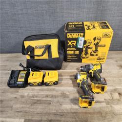 HOUSTON LOCATION - AS-IS DEWALT 20V MAX XR Hammer Drill and ATOMIC Impact Driver 2 Tool Cordless Combo Kit with (2) 4.0Ah Batteries, Charger, and Bag