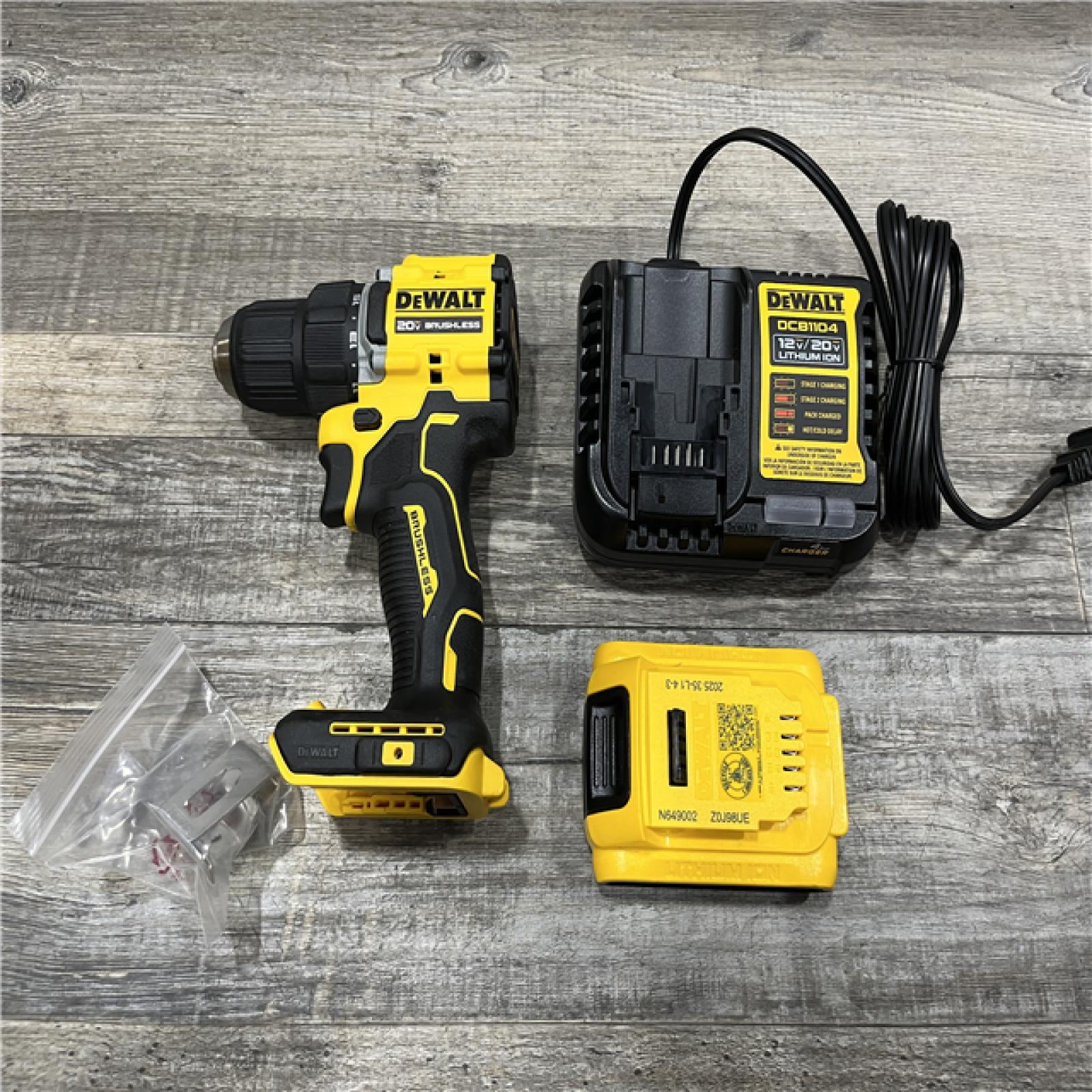 AS-IS DEWALT Atomic 20V Lithium-Ion Cordless Compact 1/2 in. Drill/Driver Kit