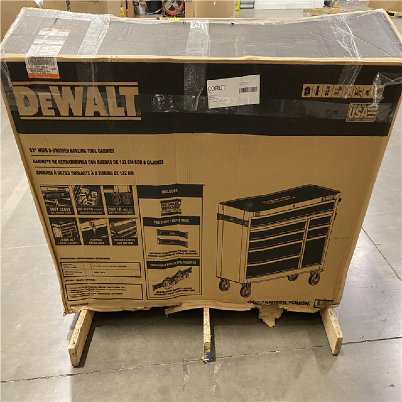 Dallas Location - As-Is DEWALT 52 in. 8-Drawer Rolling Tool Cabinet
