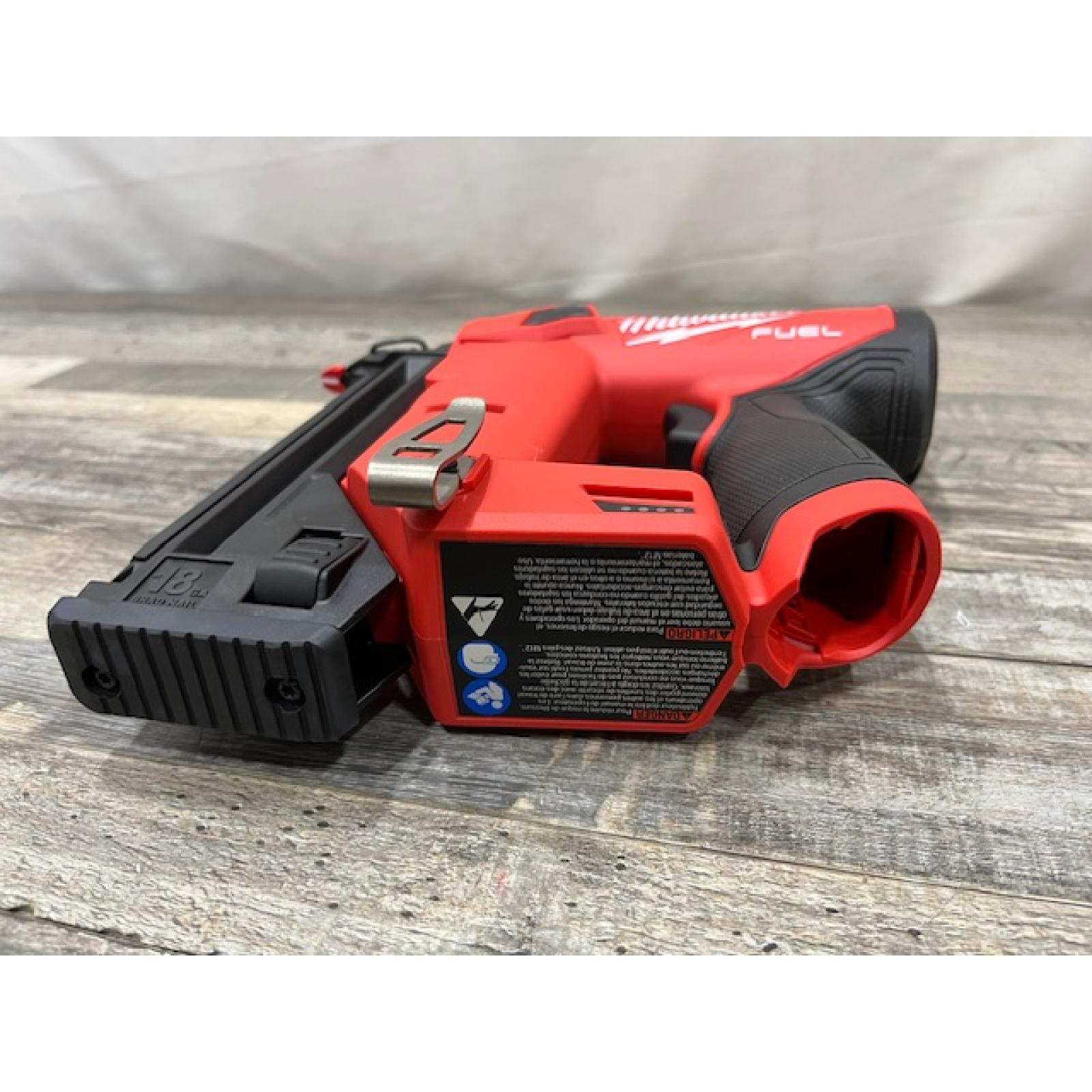 AS-IS Milwaukee FUEL 12-Volt Lithium-Ion Brushless Cordless 18-Gauge 1-1/2 in. Compact Brad Nailer (Tool Only)
