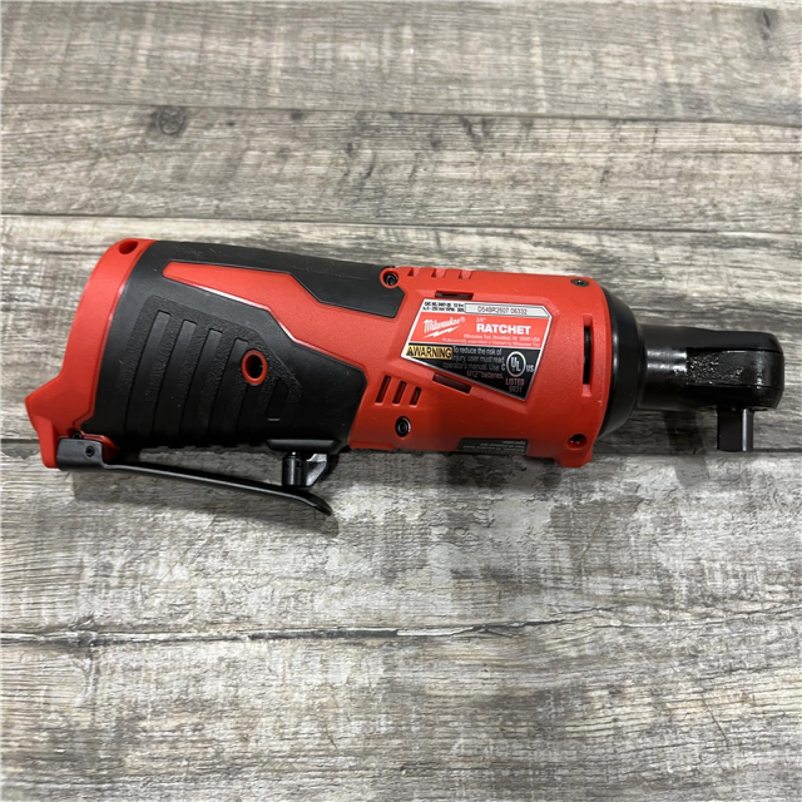 AS-IS Milwaukee 12V Lithium-Ion Cordless 3/8 in. Ratchet (Tool-Only)