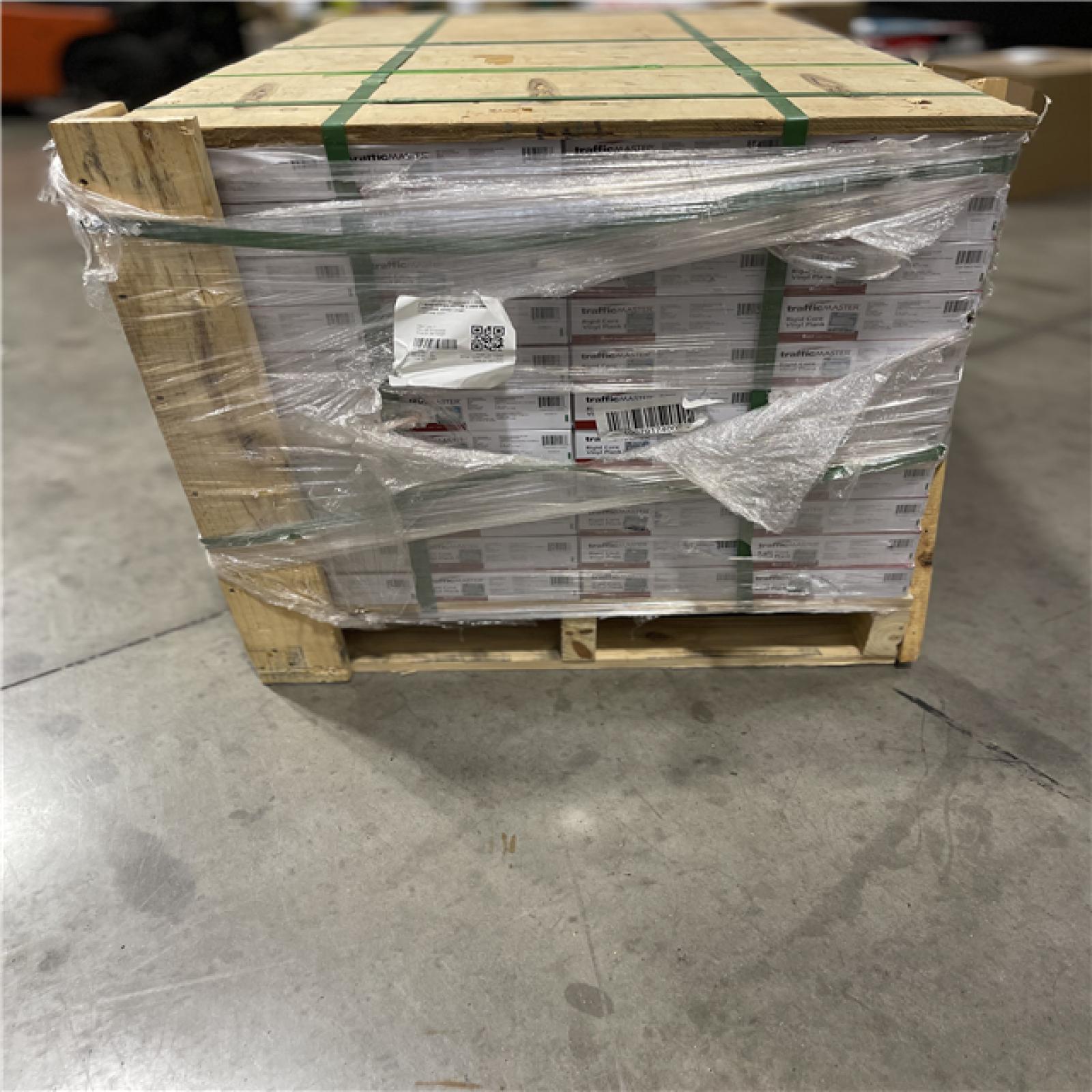 DALLAS LOCATION - TrafficMaster Birchwood Meadows Oak 6 MIL x 6 in. W x 48 in. L Waterproof Click Lock Luxury Vinyl Plank Flooring (21.95 sqft/case)PALLET-(44 CASES)