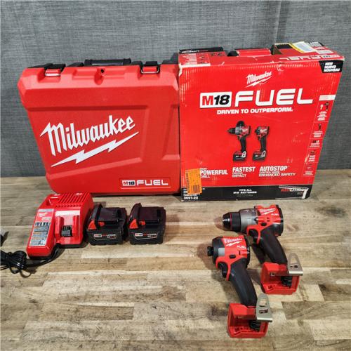 HOUSTON LOCATION - AS-IS (APPEARS LIKE NEW) Milwaukee FUEL 18V Lithium-Ion Brushless Cordless Hammer Drill and Impact Driver Combo Kit