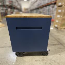 DALLAS LOCATION- AS-IS Husky Tool Storage Heavy Duty 84 in. W x 24 in. D Matte Blue Mobile Workbench Cabinet